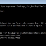 FIX DISM Error: The scratch directory size might be insufficient to perform this operation.