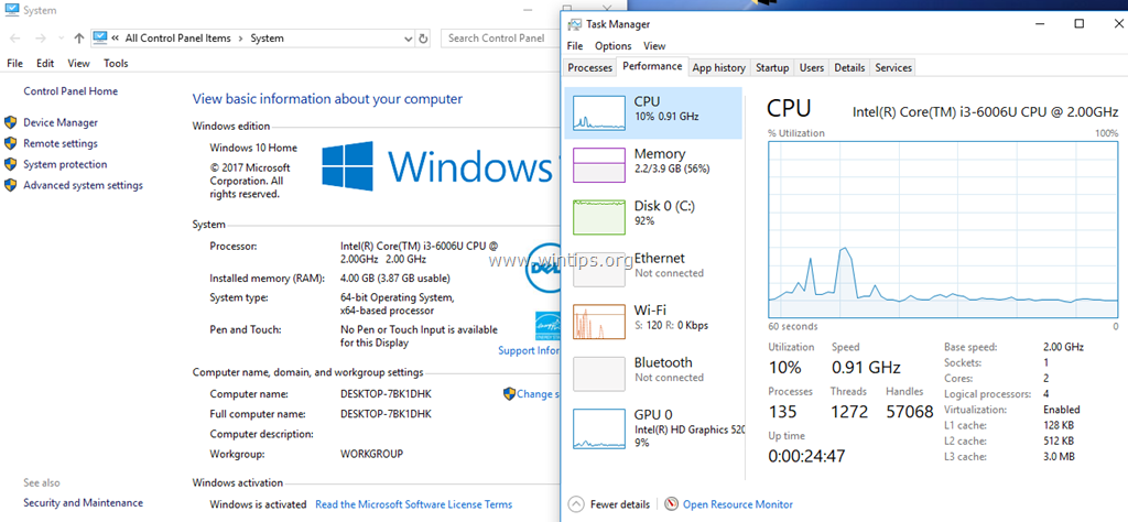 Ook aansporing Classificatie FIX: CPU Not Running at Full Speed in Windows 10. - wintips.org - Windows  Tips & How-tos