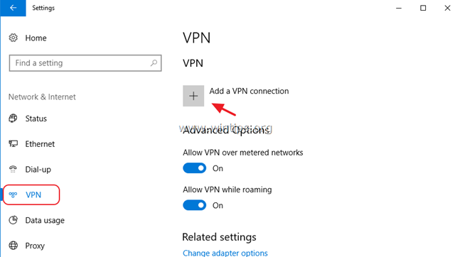 How to set up a VPN connection in Windows 10