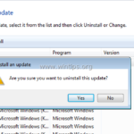 How to Uninstall Updates in Windows 10/8/7 OS.