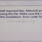 FIX: Windows 10 Installation Error 0x80070006. Windows cannot install required files.