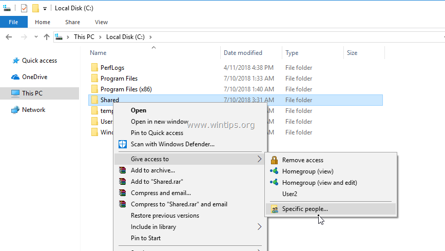 plasticitet shilling hver gang How to Share Files in Windows 10/11. - wintips.org - Windows Tips & How-tos