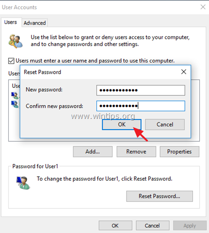 add user password windows 10
