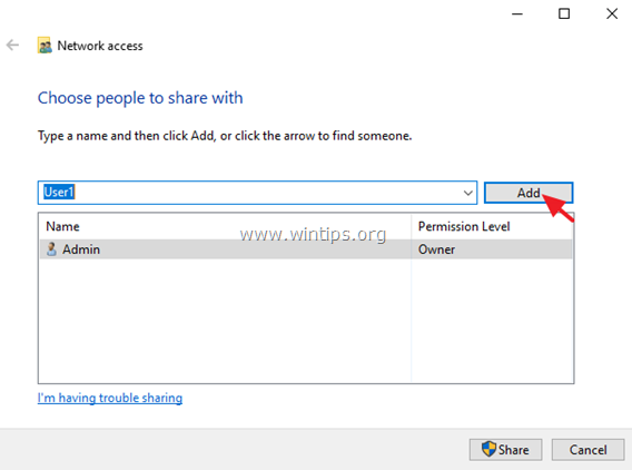 enable file sharing windows 10