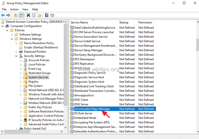Disable Maps Broker Service group policy