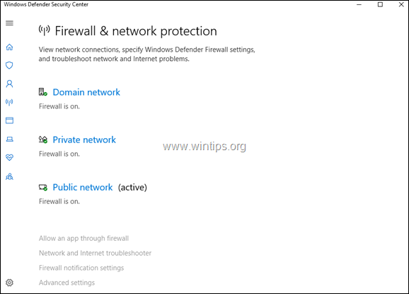 enable windows firewall