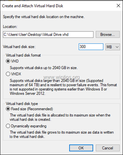 create virtual hard disk windows 