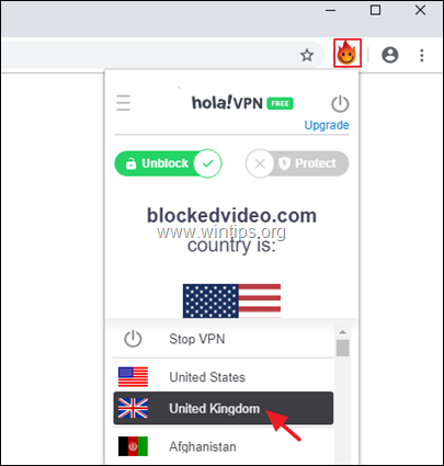 HOLA - unblock blocked sites