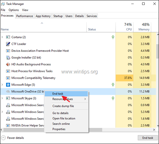 Javítás: OneDrive problémák Windows 10/8/7 operációs rendszerben.