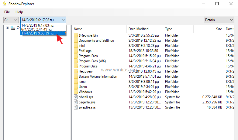 how to revert files to previous versions windows 10