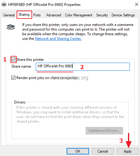 hulp in de huishouding sarcoom orgaan How to Share Printer in Windows 10. - wintips.org - Windows Tips & How-tos