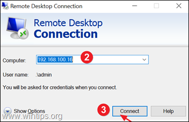 connect to remote desktop