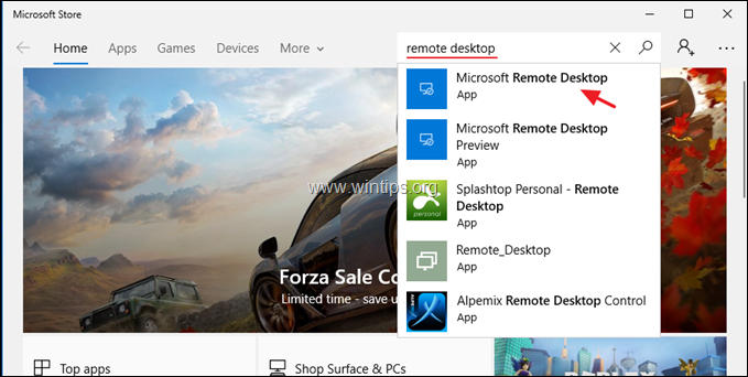 windows 10 remote desktop app
