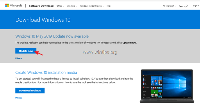 Windows 10 1903 failed - fix
