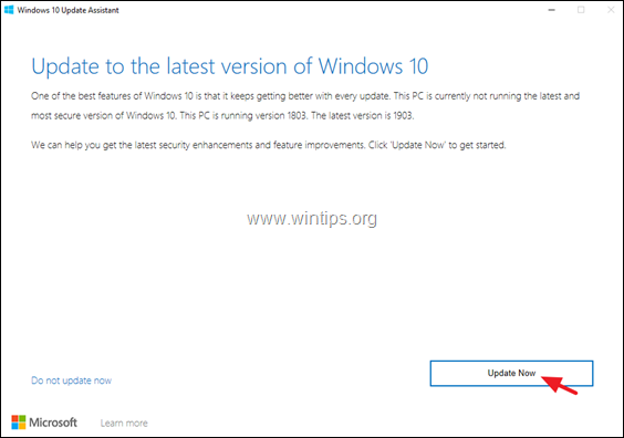 fix Windows 10 version 1903 update failed