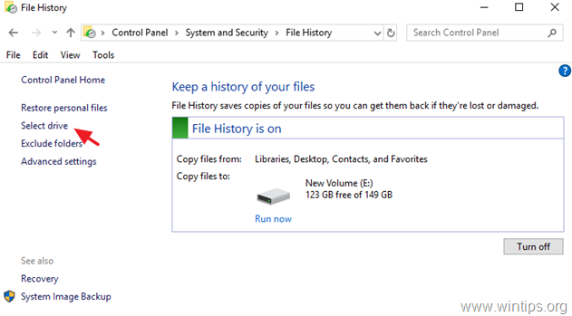 How to Use a Different Drive in File History