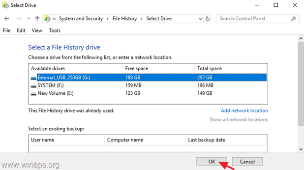 select drive file history