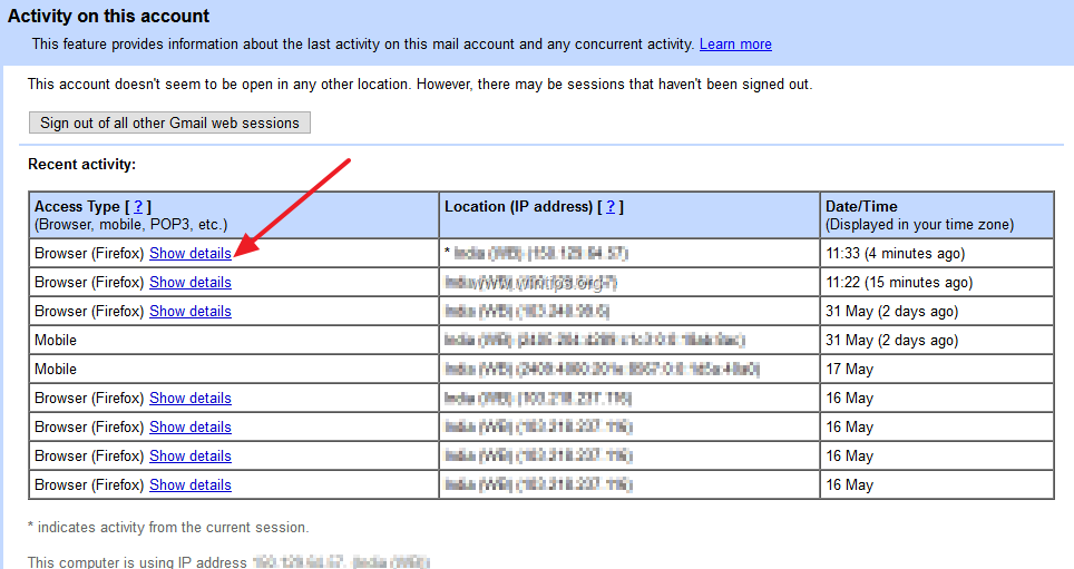 How To View GMAIL Login History And Your Google Account Activity On The 