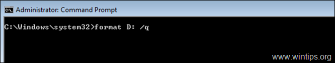 Quick Format Hard Drive from Command Prompt 