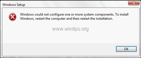 FIX: Windows could not configure one or more system components in Windows 10 Update.