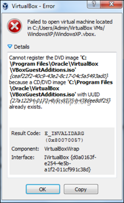 FIX VirtualBox Cannot register the DVD image 