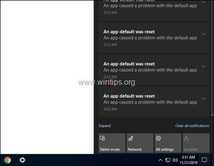 FIX An app default was reset in Windows 10