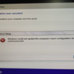 FIX: Windows could not update the computer's boot configuration. (Solved)