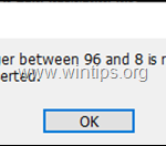 FIX: An integer between 96 and 8 is required in Photoshop CC 2018-2017 (Solved)