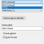How to Format a Drive or SD Card to FAT32.