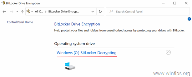 BitLocker Decrypting