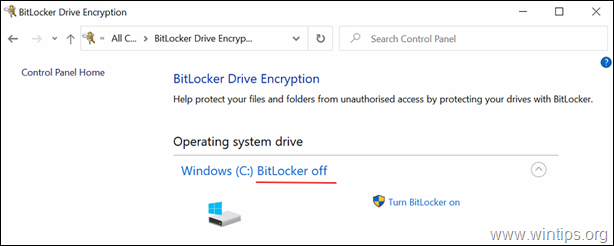 View BitLocker Drive Encryption Status