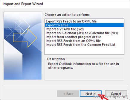 How to Export Outlook EMAIL to Outlook PST File