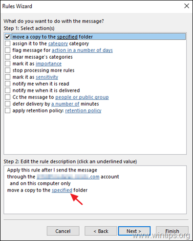 Outlook 2016 imap change sent items folder