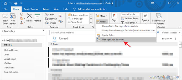 Change where Sent Email Messages Saved outlook imap