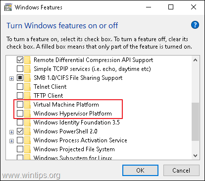 Unsall features - Windows 10