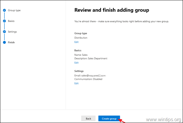 Set up a distribution list in Office 365