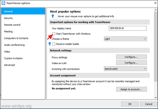 how to disable remote access teamviewer free