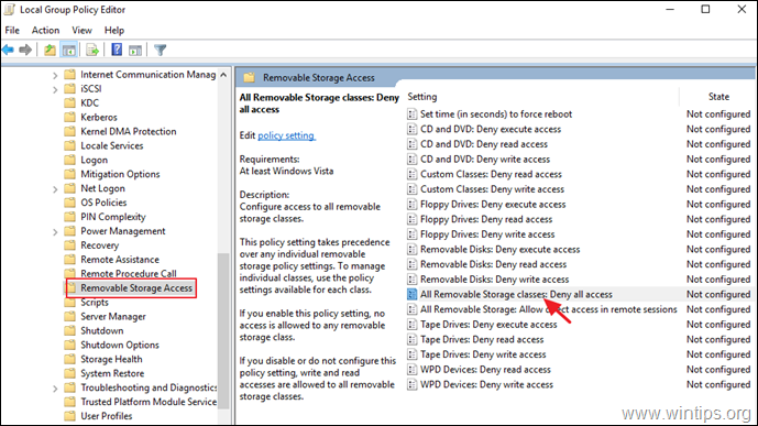 Disable USB storage devices in Windows - GPEDIT
