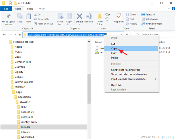 Uninstall Chromium version of Edge