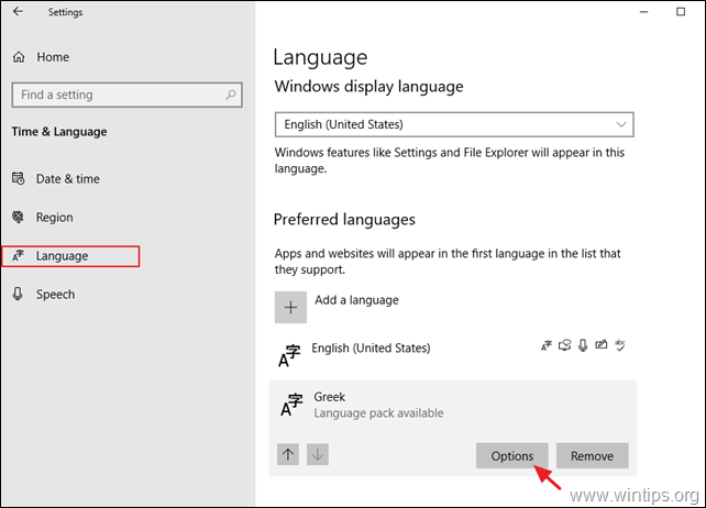 FIX: Unable to change Windows 10 display language