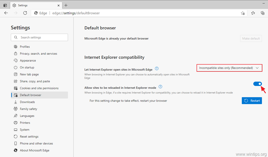 internet explorer download settings