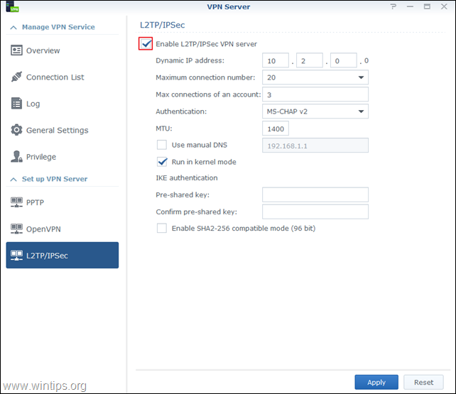 How to set up a Synology VPN server