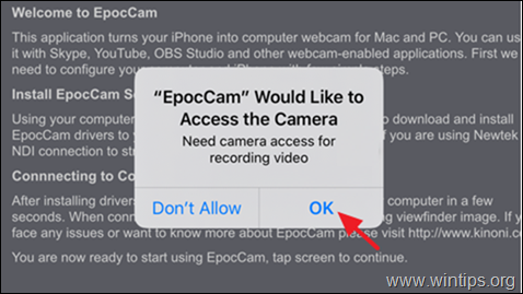 use your iphone camera as a webcam