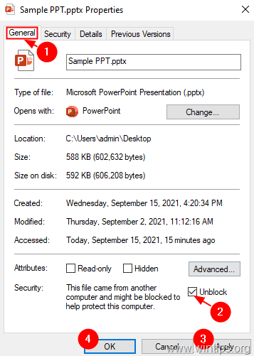 powerpoint presentation cannot be opened