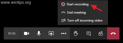 Record a Microsoft Teams meeting
