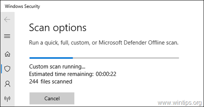 How to use Windows Defender to scan a folder or file