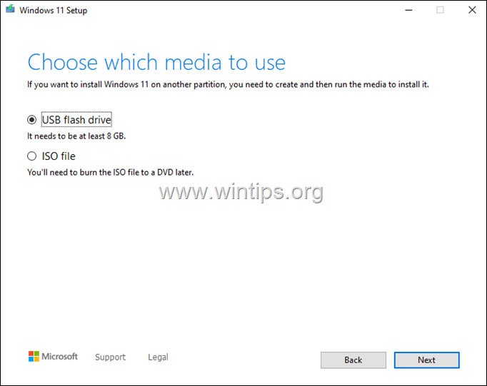 Create a Windows 11 USB