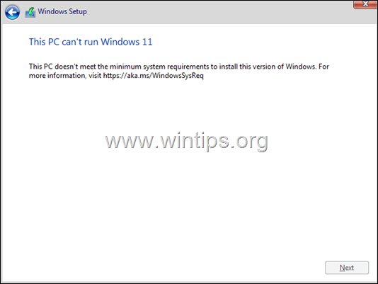 How to Install Windows 11 from USB on TPM v1.2 devices.