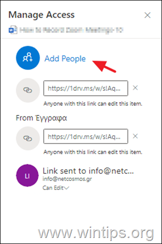 Add OneDrive to people