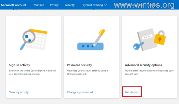 Enable 2-step verification in Outlook.com